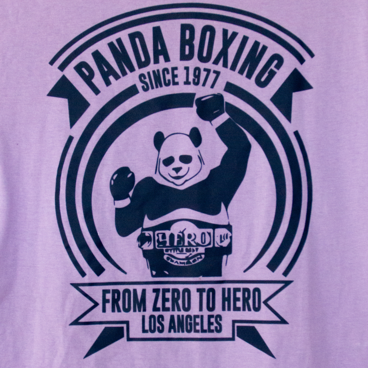 Panda Boxing Gym From Zero to Hero Logo Tshirt