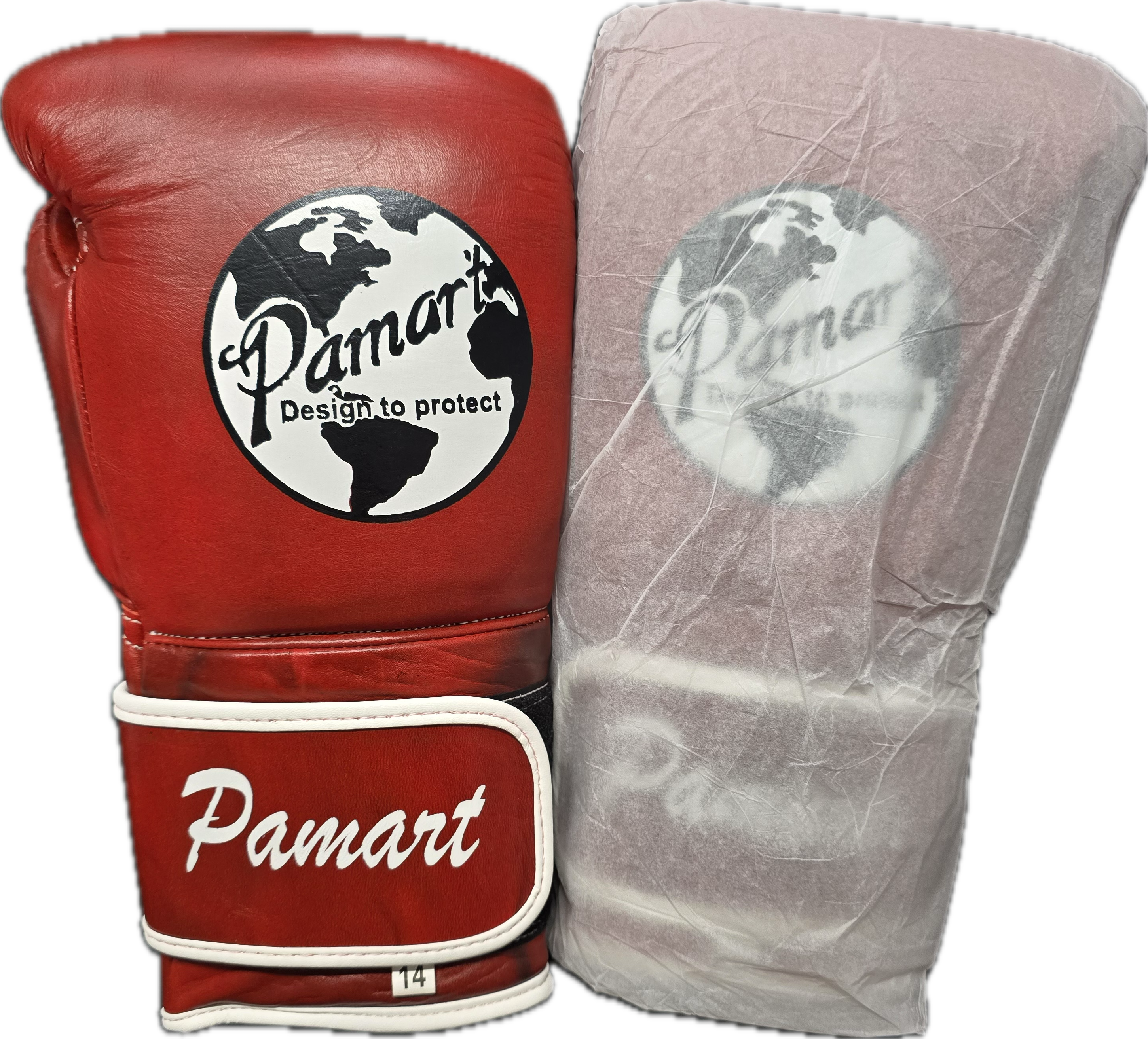 PAMART 14 Oz Boxing Glove | Red | Straps