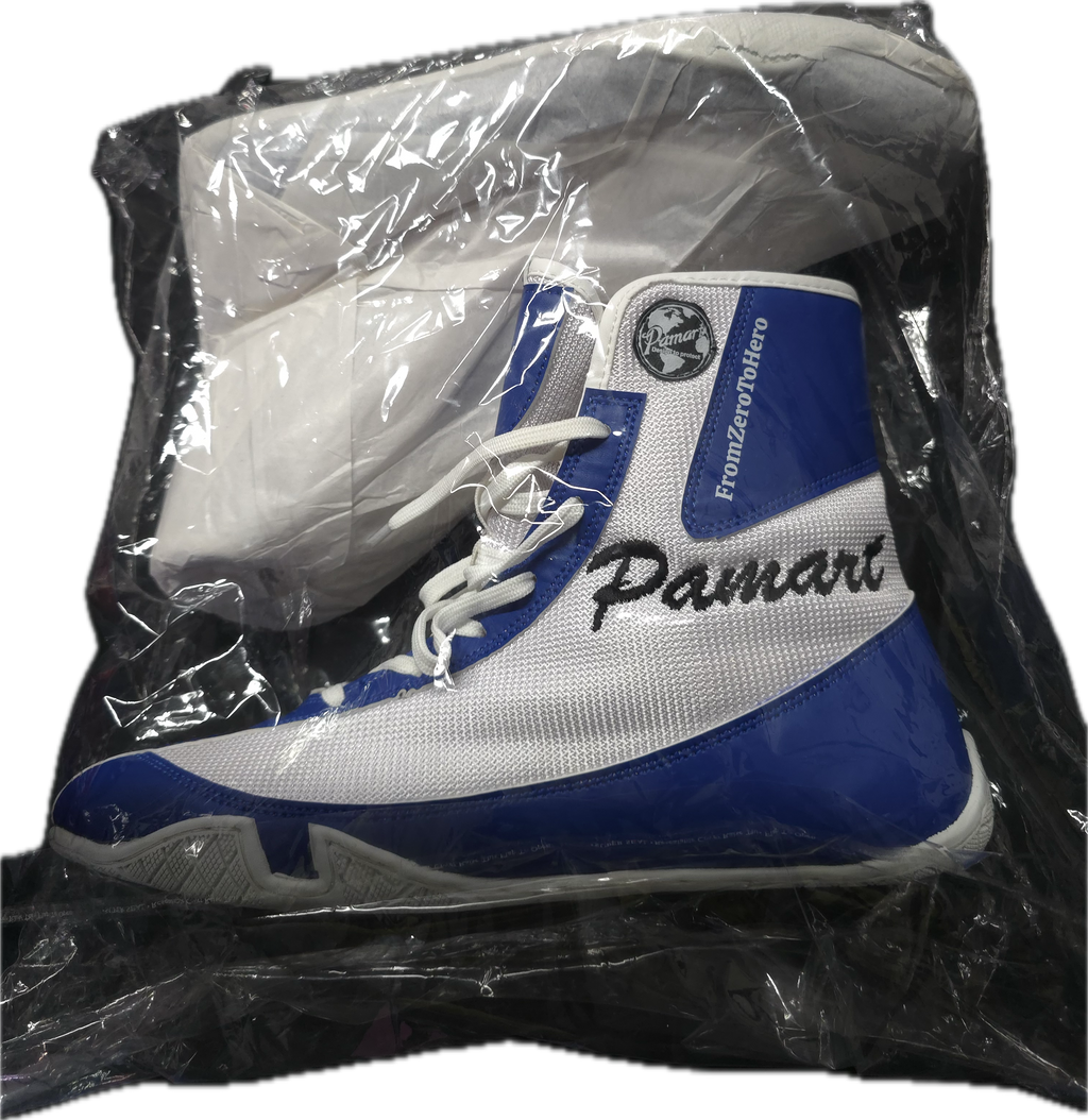 PAMART Boxing Shoes | Blue and White | Hi-Top