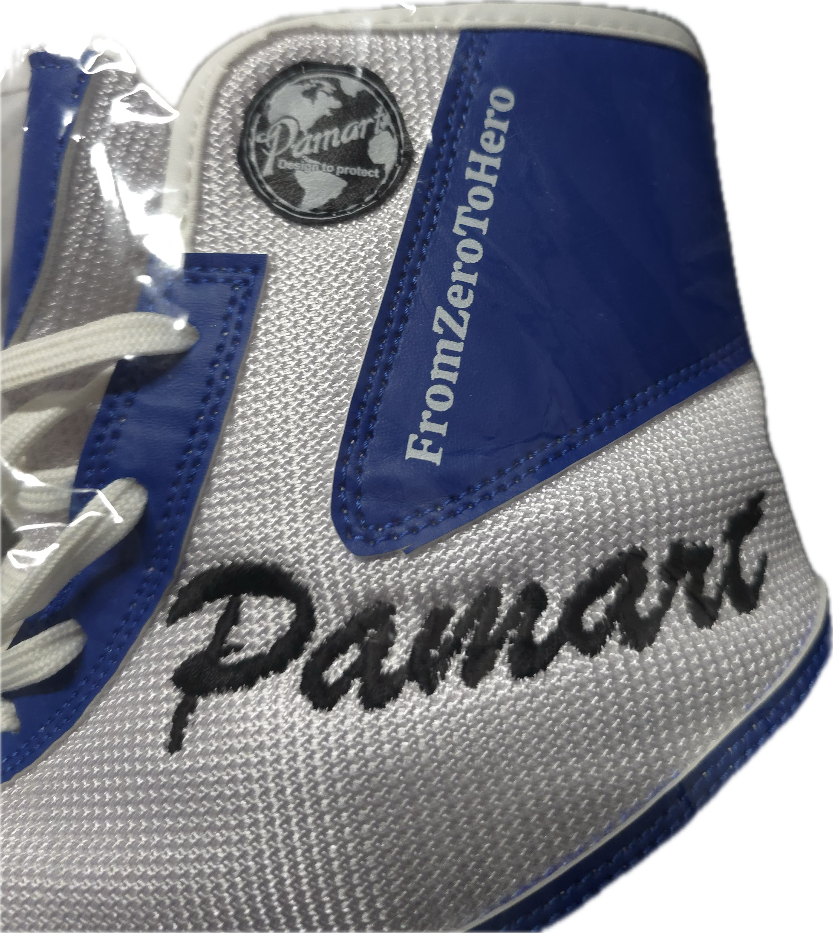 PAMART Boxing Shoes | Blue and White | Hi-Top