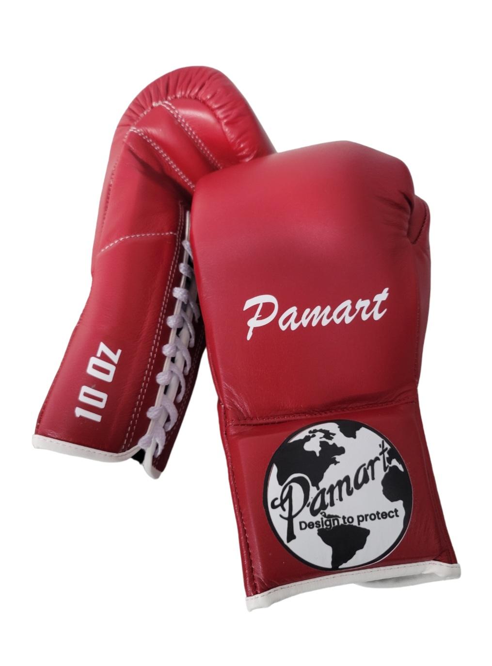 PAMART 10 Oz Boxing Glove Lace Up | Red